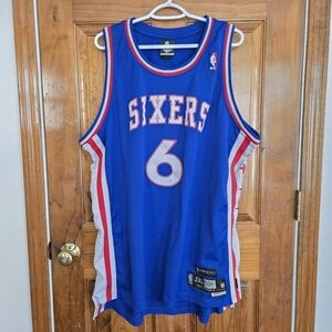Reebok NBA Vintage Philadelphia 76ers Julius Erving Sewn Jersey Sz 2xl +2